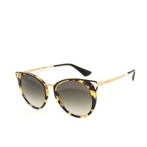 Prada 66T 66 7S0-0A7 Havana Gray  Sunglasses